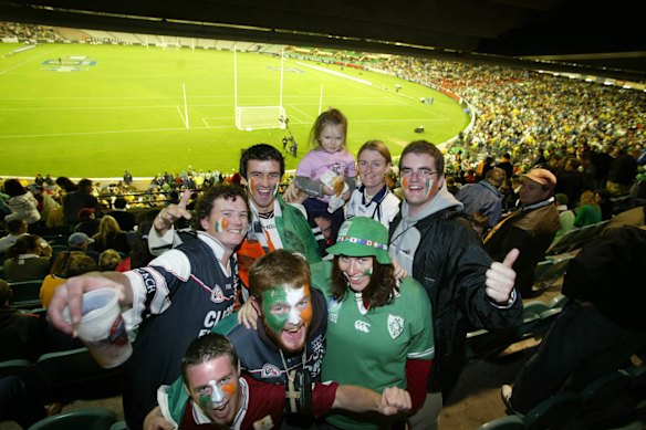 The Irish at the ’G for the international rules series in 2003.