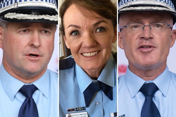 Contenders for the top job: Mick Willing, Karen Webb and  Mal Lanyon.