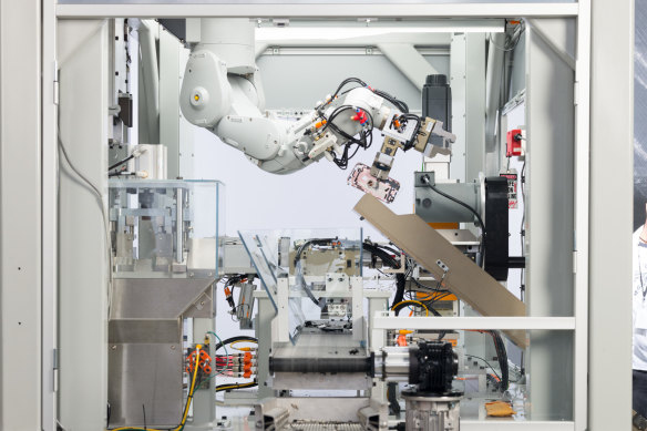 Apple's Daisy robot, first unveiled in 2018, is at work in Texas dismantling phones for recycling.