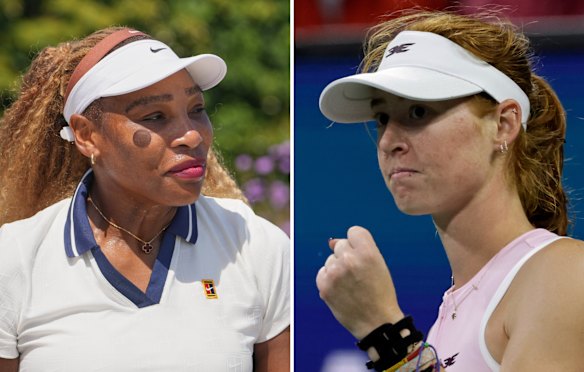 Williams, left, will play 20-year-old Australian Maya Joint, right, in her Wimbledon comeback.