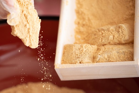 The kinako warabimochi from Kamakura Warabimochi. 
