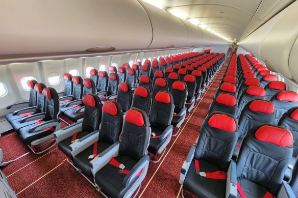 Vietjet seats on an Airbus A330. The number of seats available for flights to Vietnam is rapidly increasing with the arrival of new low-cost carriers.