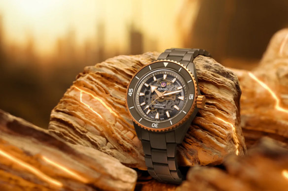 The new Rado Captain Cook High-Tech Ceramic Skeleton watch.
