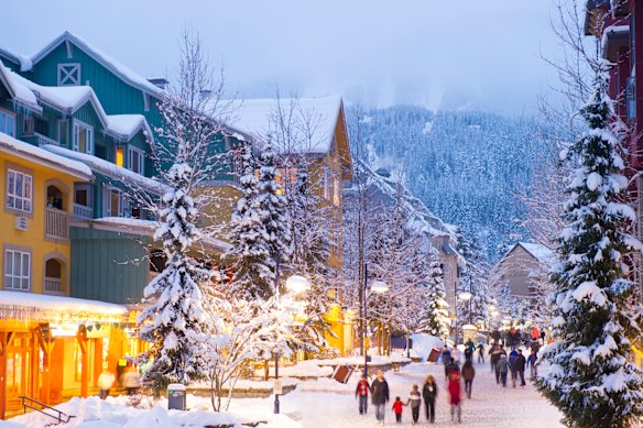 Um Natal branco em Whistler.