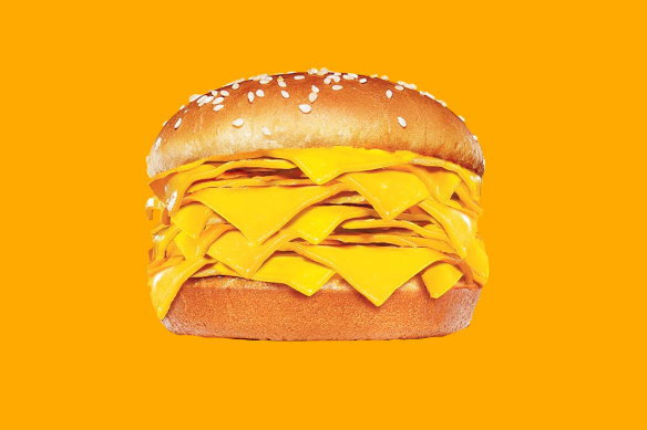 20 dilim peynirle doldurulmuş sade bir çörek olan Burger King Tayland burgeri ve başka hiçbir şey yoktu. 