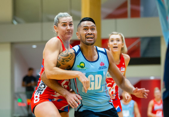 The NSW Swifts played a pre-season game against the NSW men’s side in March.