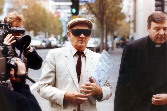Pell accompanies paedophile priest Gerald Ridsdale to court in 1993.