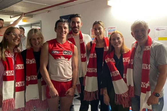 The Gulden family after Errol’s AFL debut last year.