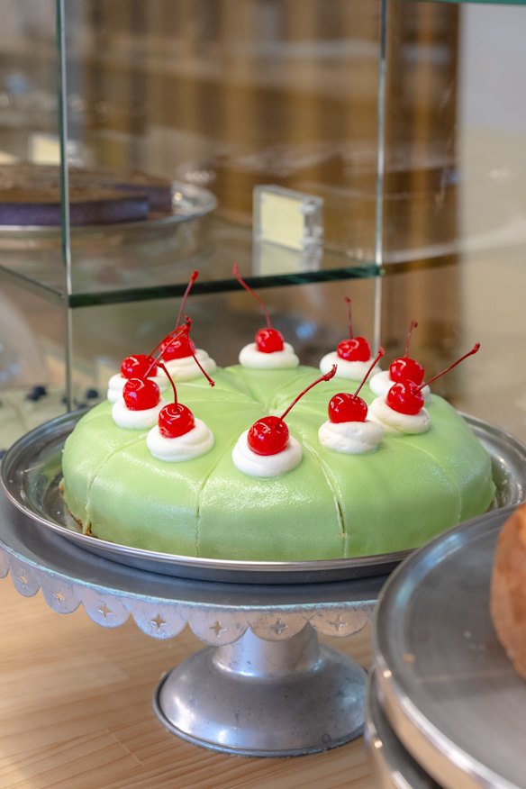Dua Bakehouse sells pandan princess cake, a riff on the Swedish sponge. 