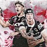 Broncos hooker Blake Mozer (third from left) has spoken out about dealing with high expectations and social media trolls.