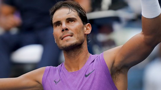 Rafael Nadal at the US Open last week. The Spanish legend is coming to Perth for the ATP Cup in January.