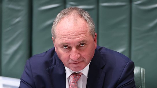 Barnaby Joyce, absent from the question time livestream.