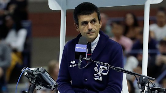 Chair umpire Carlos Ramos.