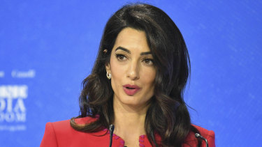 Amal Clooney is calling for Australia to adopt the sanctions regime. 