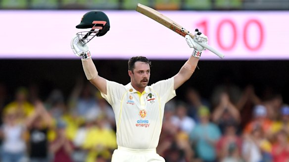 Travis Head scored his third Test century on Thursday. 