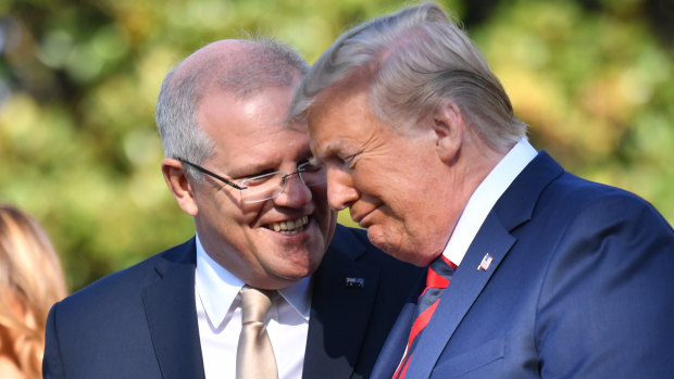 United States President Donald Trump and Australia's Prime Minister Scott Morrison om Washington on the weekend.