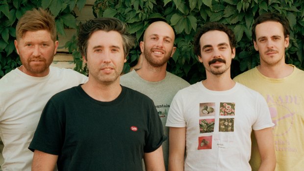  Rolling Blackouts Coastal Fever (from left Joe White, Fran Keaney, Marcel Tussie, Joe Russo and Tom Russo) were suprrised when their first album sent them around the world. 