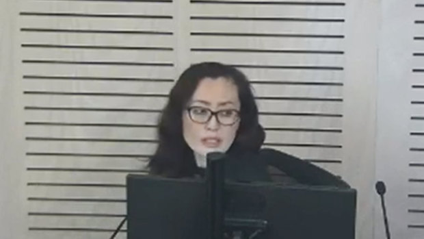 Maggie Wang, associate of former Wagga Wagga MP Daryl Maguire, giving evidence at ICAC.