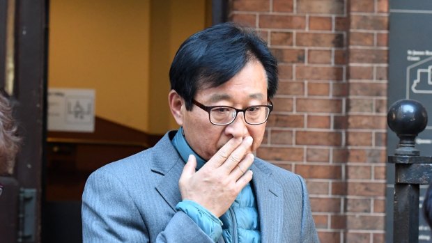 Jusuk Choi leaves court after giving a victim impact statement.