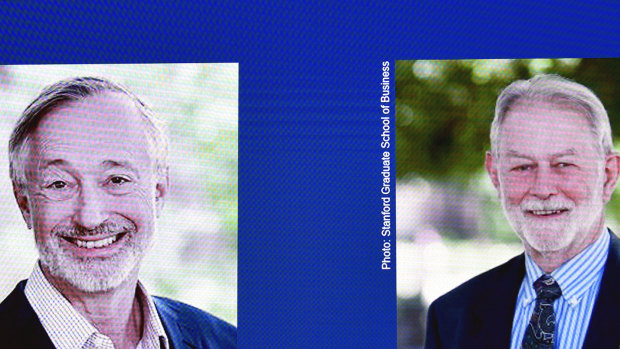 Americans Paul R. Milgrom, left, and Robert B. Wilson have won the Nobel prize for economics.