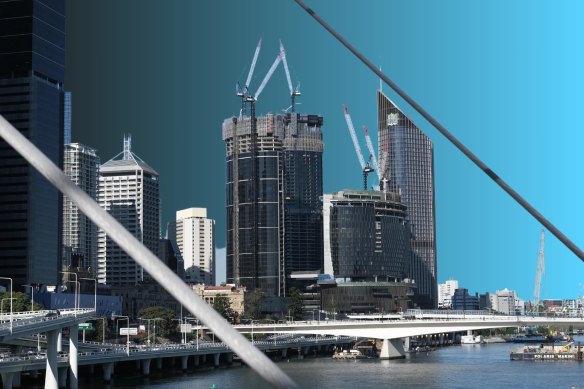 The Queen’s Wharf Brisbane “integrated resort” under construction.