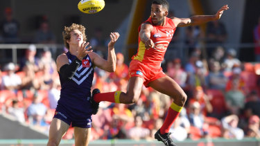 Nat Fyfe was criticised for his defensive running against the Suns, despite official AFL stats rating him the best player on the ground.