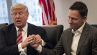President-elect Donald Trump with ardent supporter Peter Thiel in 2016.