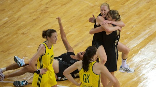 Australia lost to New Zealand after an extraordinary 22 minutes of overtime (including an unbelievable eight minutes of double extra time) at the 2010 Commonwealth Games final.