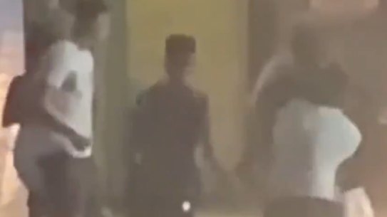 Footage of a brawl in Cronulla