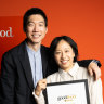 Chef of the Year Jung Eun Chae with husband Yoora Yoon.