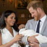 Proud Harry and Meghan show off Baby Sussex and reveal his name