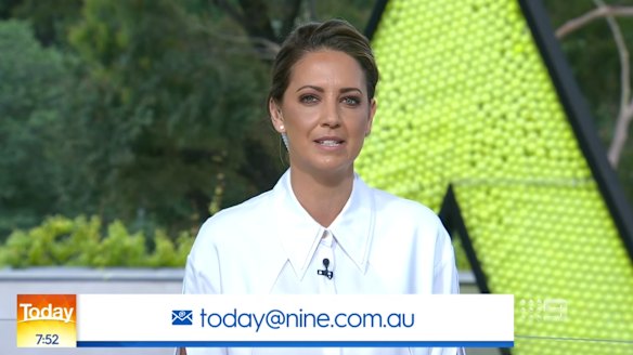 Brooke Boney on Nine's Today show.