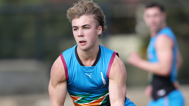 Ryley Sanders, one of this year’s brightest draft prospects, is in North Melbourne’s sights.