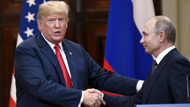 US President Donald Trump and Russian President Vladimir Putin addressed the press after a two-hour meeting.