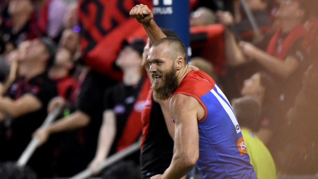 The fan hurled abuse at Melbourne's Max Gawn.