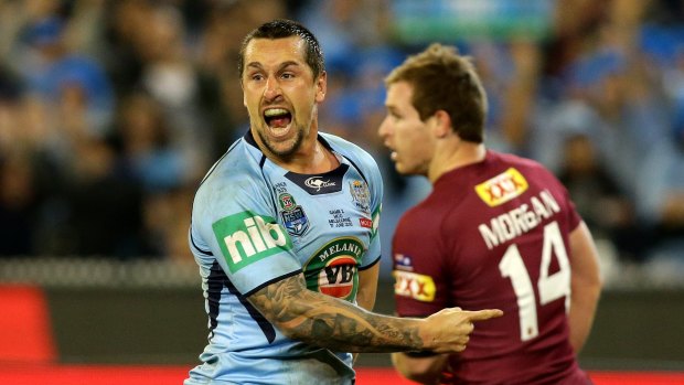 Different shades in blue: Mitchell Pearce has had a tumultuous relationship with the NSW jersey.