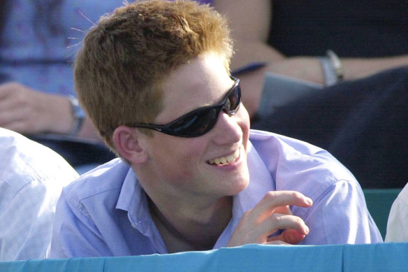The younger Prince Harry, seen here at the polo in 2002, was known for his partying ways.