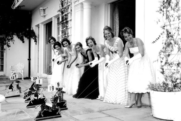 Fun and games at the Black & White Ball of 1960.