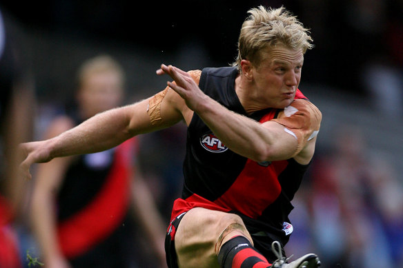 Essendon's Mark Johnson had a long and successful career after being taken as a rookie.