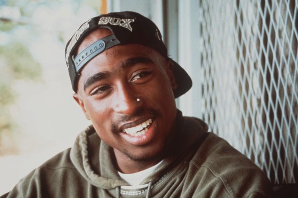 Tupac Shakur, who was gunned down in Las Vegas in September 1996.