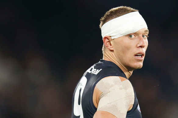 Patrick Cripps will not face Port Adelaide on Sunday due to a hamstring complaint.