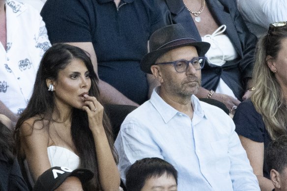 Rebekah Behbahani and Alex Waislitz at the Australian Open men’s final.