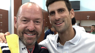 Australian Craig O'Shannessy, left, has been working with Novak Djokovic for two-and-a-half years.