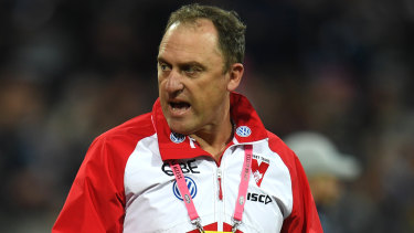 Paul Roos is confident that John Longmire will stay as Sydney coach.