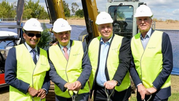 Maha Sinnathamby, Paul Pisasale, Richard Turner and Bob Sharpless at launch.