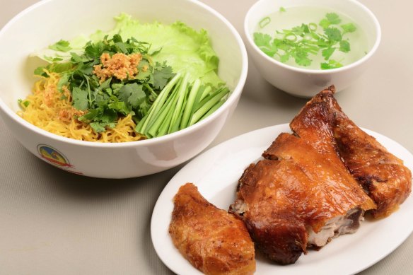 Tan Viet Noodle House is best known for its chicken with shatteringly crisp skin.