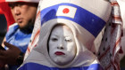 Japanese fans looked glum after their team was defeated by Costa Rica.