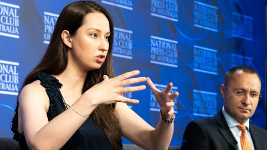 Co-chair of the Australian Federation of Ukrainian Organisations Kateryna Argyrou and Ukraine’s ambassador to Australia Vasyl Myroshnychenko, urged Canberra to scale up its aid to Ukraine  during an address to the National Press Club on Wednesday.