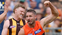 Jesse Hogan in Giants colours.