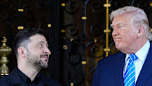 Ukrainian President  Volodymyr Zelenskyy and US President Donald Trump.